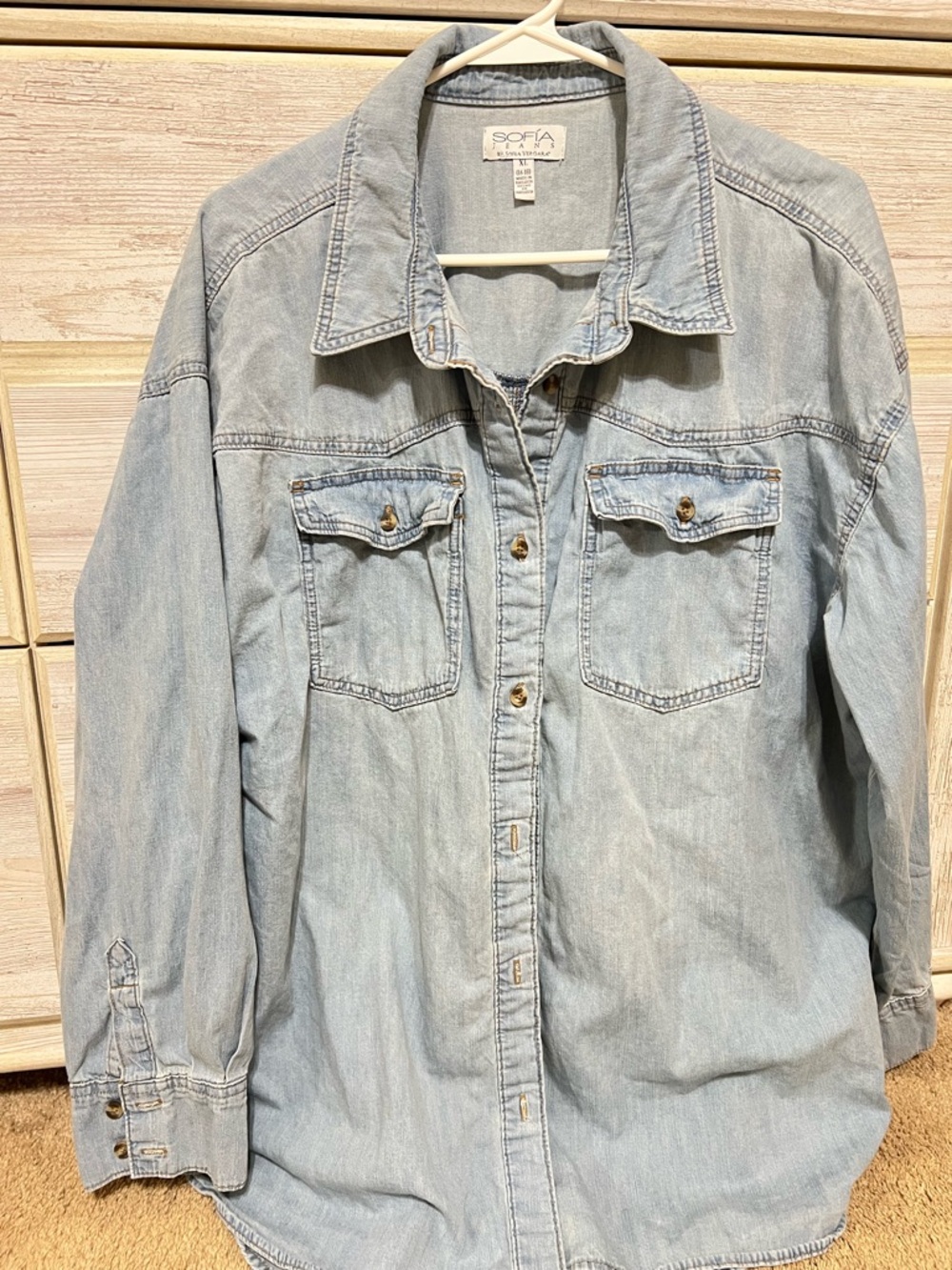 sofia by sofia vergara Light Blue Denim Shirt